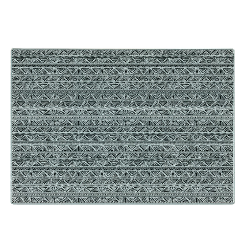 Planche à découper Ambesonne en verre trempé tribal triangles Zentangle gris anthracite et blanc