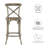 Wicker Counter Stool with Solid Wood Frame