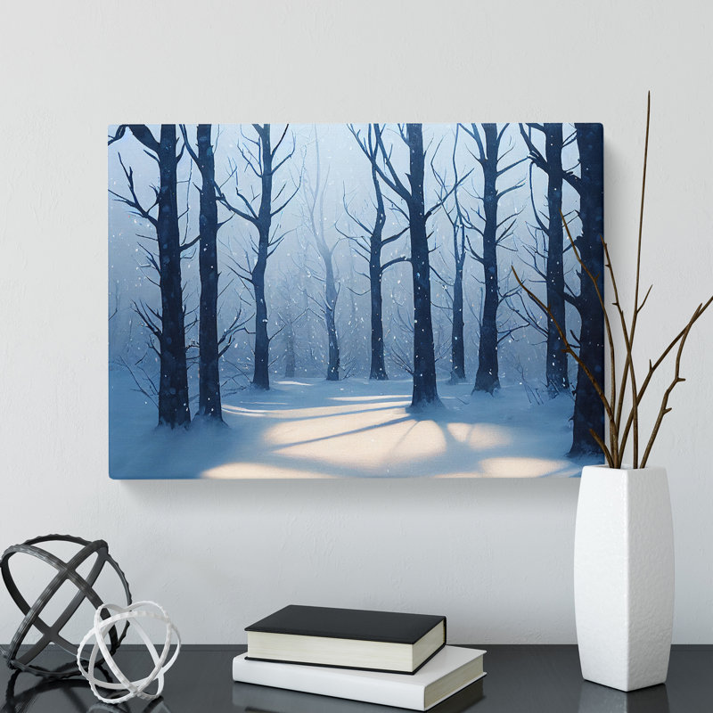 Winter Forest Snow Vol.3 - Wrapped Canvas, 35cm H x 50cm W x 3cm D