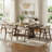 Mid-Century Modern Upholstered Dining Armchair, Fabric Seat & Back, Solid Wood Frame Dining Chair-1010894224