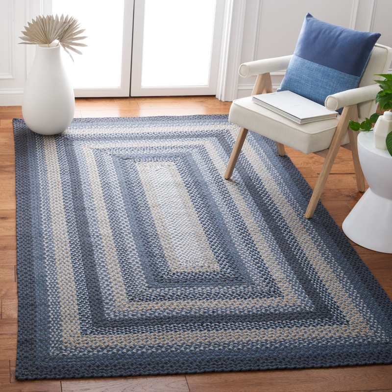 Styrkar Flat Weave 0.92 Cotton 0.08 Others Striped Rug, Rectangle 5' x 8'