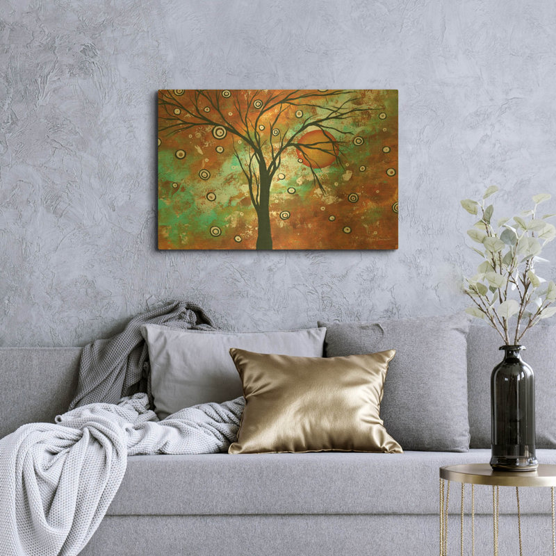 « Automne » de Megan Duncanson, tableau mural en métal doré, 91,4 cm x 61 cm, 36"x24"