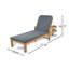 Chaise longue d'extérieur en acacia
