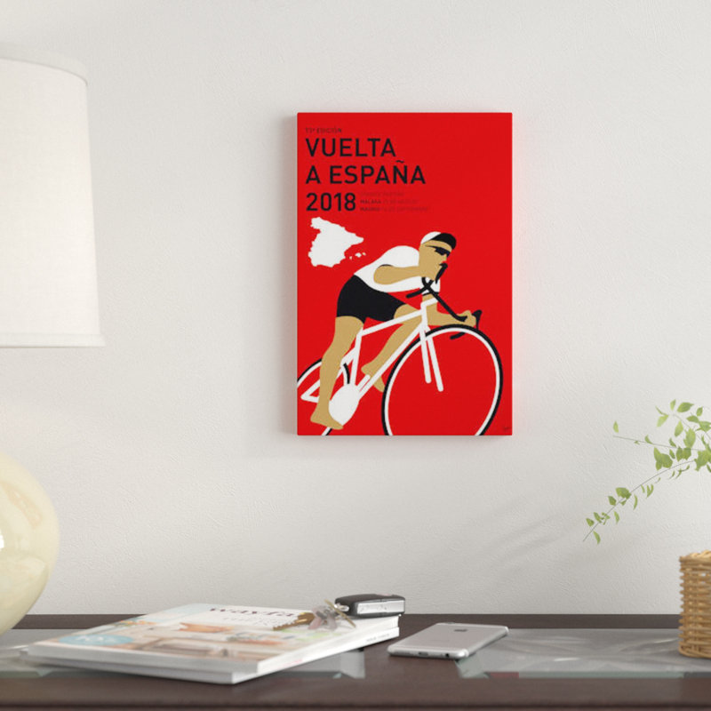 « vuelta a espana », reproduction d’impression sur toile chungkong minimal affiche, H 12 po x l 8 po x P 0,75 po