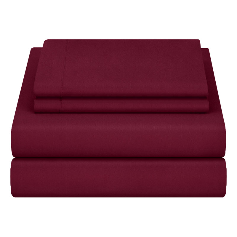 Ensemble de draps Easycase, Simple, Vin rouge