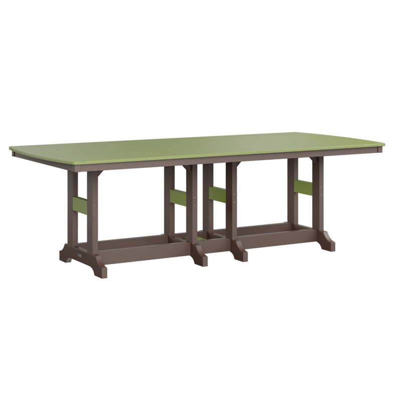 Garden Classic Outdoor Bar Table, Kiwi Green, Chocolate Brown