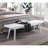 White Solid Wood Bench With Slatted Surface For A Modern Home -style In Stylish