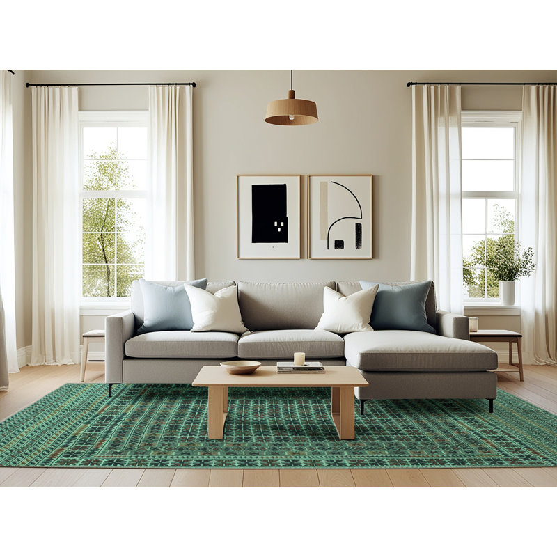 Oriental Indoor Rug, Rectangle 6' x 9'