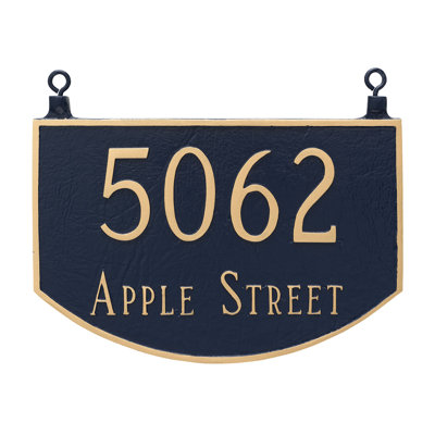 Prestige 2-Line Hanging Address Plaque
