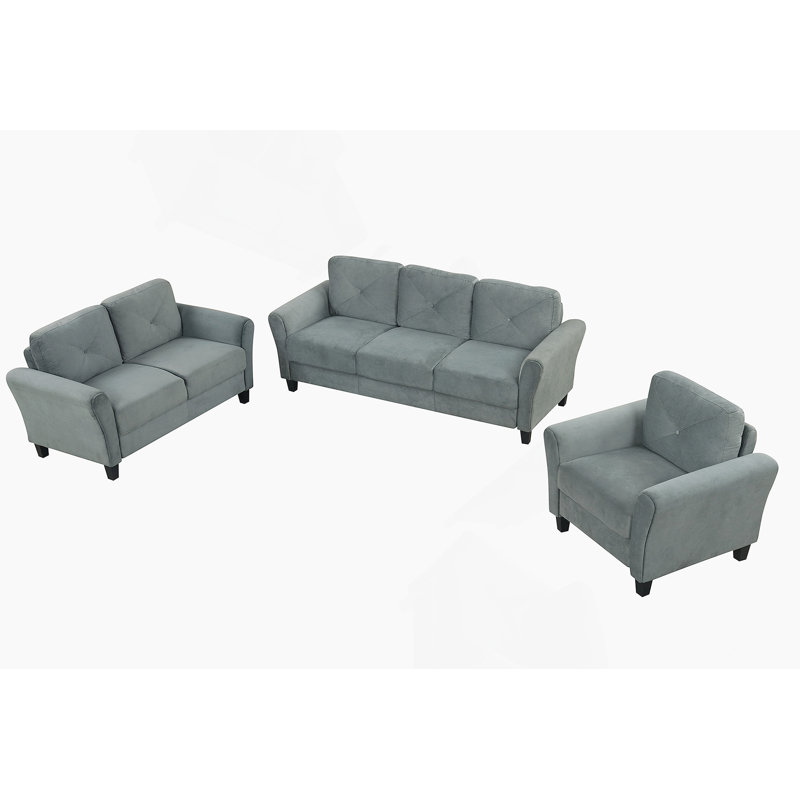 Ensemble de canapé modulaire confortable 1 + 2 + 3 avec conception détachable, rembourrage de qualité supérieure et configuration polyvalente pour une détente ultime