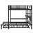 Metal Bunk Bed With Wardrobe, Trundle, Foldable Desk, Ladders-2006420634