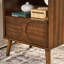Table de chevet cannelée moderne Mid Century