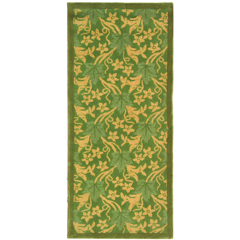 Berkeley Berkley Wool Pile Floral Rug, Runner 2'6" x 10'