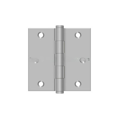 Deltana SS33U32D-R 3" x 3" Square Hinge, Residential in Brushed Stainless Pair
