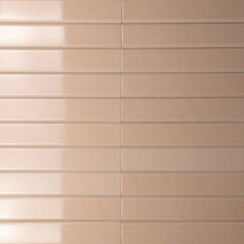 Carreau de mur de métro italien brillant biseauté 2 "x 10" Tinte, Rose brillant