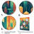 Lynkin " Blue And Orange Retro Cityscape II "-652321047-652321042