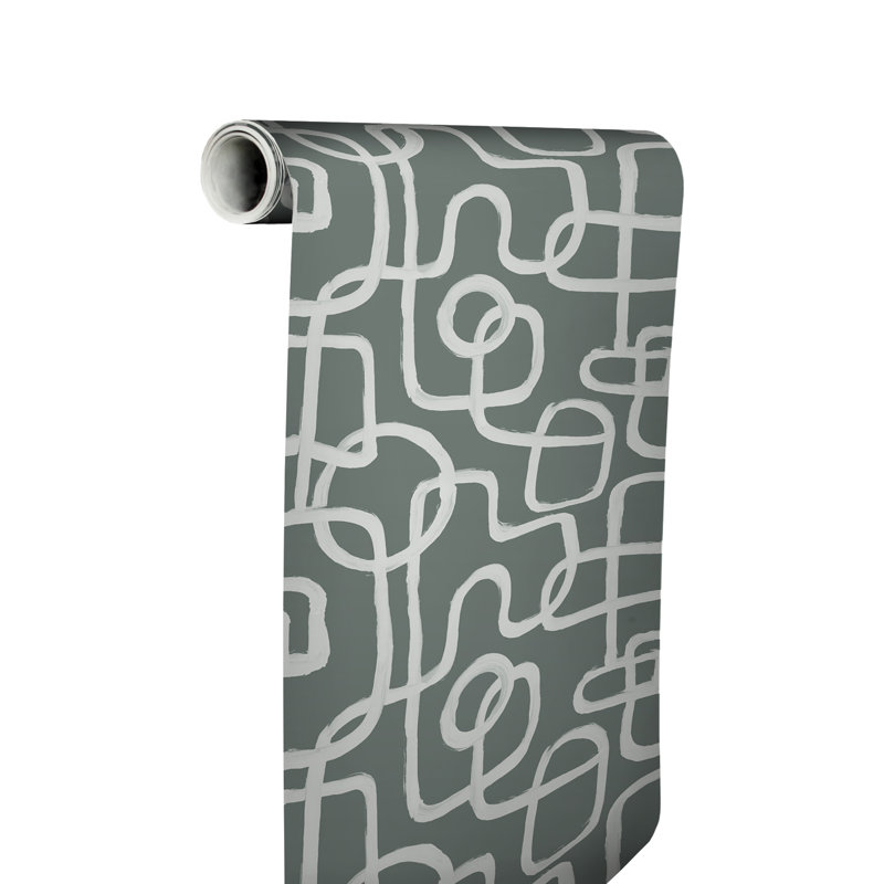 Rouleau de papier peint autocollant L 18 pi x l 20,5 po Fernan, Gris