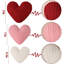 Coussins de la Saint-Valentin: ensemble de 3 coussins décoratifs en cœur texturé en tricot torsadé, coussins doux pour la Saint-Valentin, cadeaux romantiques pour la chambre à coucher, le salon, le canapé et le canapé