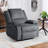 Ameiah Upholstered Dark Gray Corduroy Manual Push Back Recliner Chair with Wingback-718261660