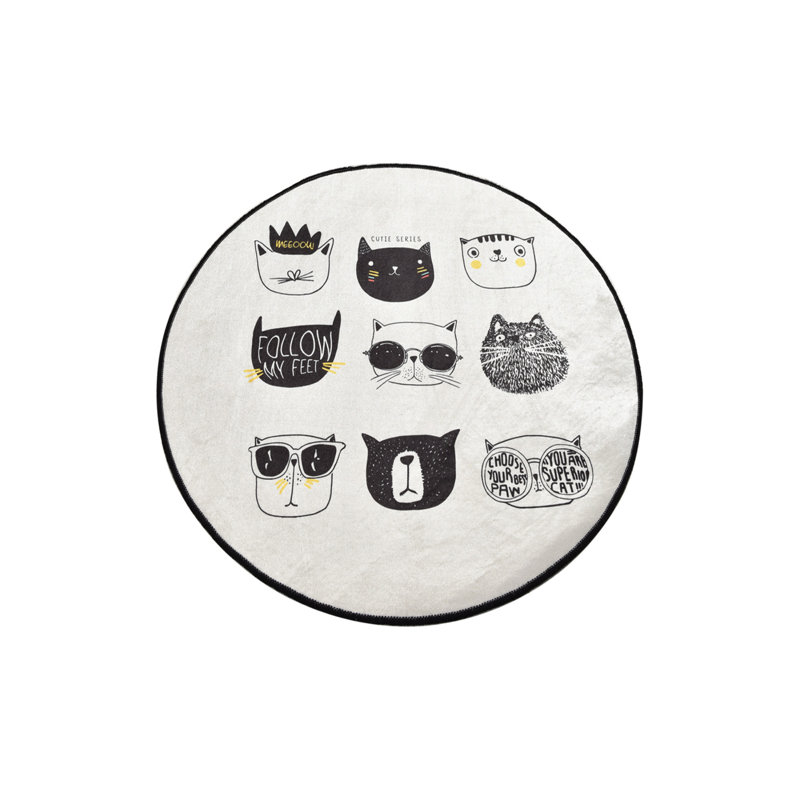 Tapis de bain de qualité supérieure, diamètre de 39,4 pouces, 100% polyester, antiallergique, anti-poussière et antitache, surface antidérapante | Lavable à la machine à 86 ° F, 700 g / m² | Doux et durable pour la sécurité et le confort de la 
