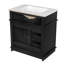 Meuble-lavabo de 30 po avec lavabo, un tiroir basculant, trois tiroirs, une tablette de porte et une porte à fermeture douce