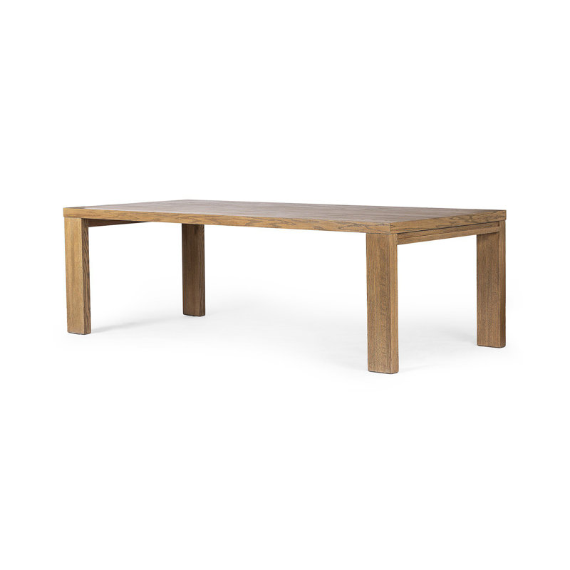 Millie Dining Table, Drifted Oak Solid, 30" H x 72" L x 96" W
