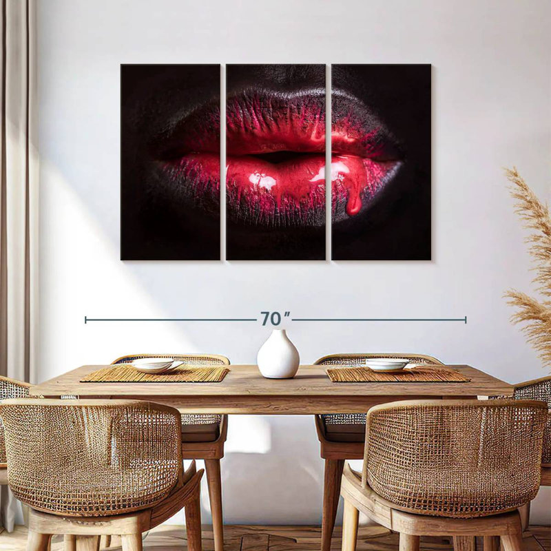 Shuttleworth Red Dripping Lips, 36" H x 57" W