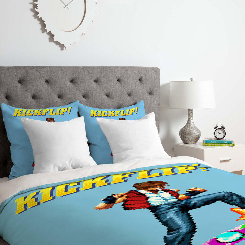 Ensemble de housse de couette epic kickflip, Housse de couette pour très grand lit et 2 très 