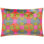 Handmade Geometric Silk Velvet Pillow 16X24, Down Feather Insert, Hidden Zipper