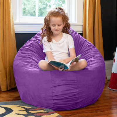 4 pi Fauteuil à billes et coussin anti-chute Cocoon Kids - Microsuède