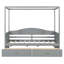 Lit de jour simple à baldaquin en bois avec 2 tiroirs, conception élégante et rangement compact pour les chambres modernes-688715238