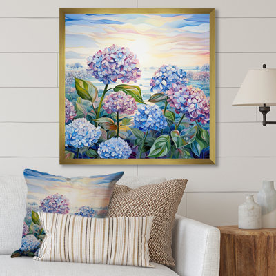 Hydrangée mauve par The Late I sur toile