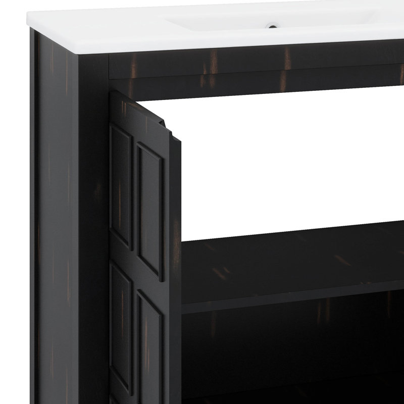 Ensemble de meuble-lavabo 72 po avec double meuble-lavabo, double lavabo en céramique, tablette réglable