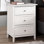 White 3 Drawer Nightstand