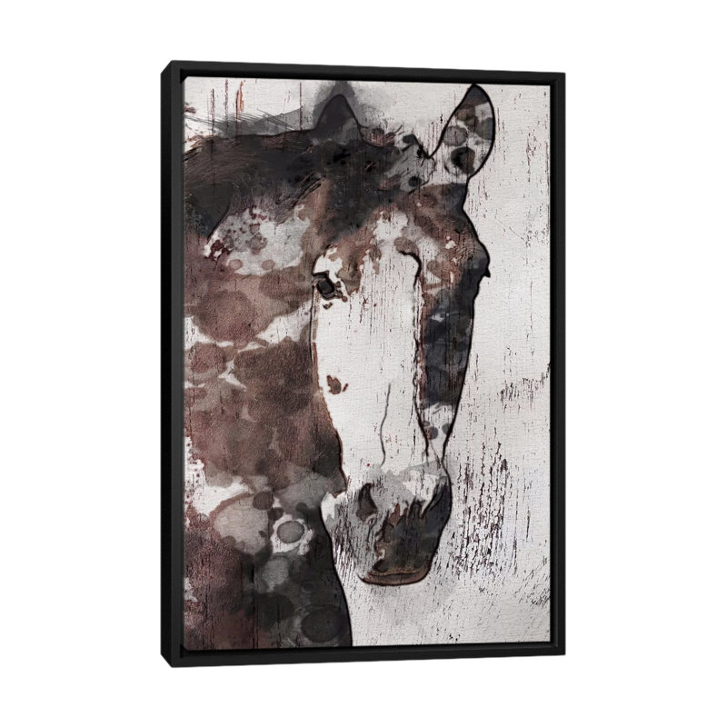 Superbe cheval iv, impression sur toile tendue, H 26 po x l 18 po x p 1,5 po, Toile avec cadre noir, Pas de tapis