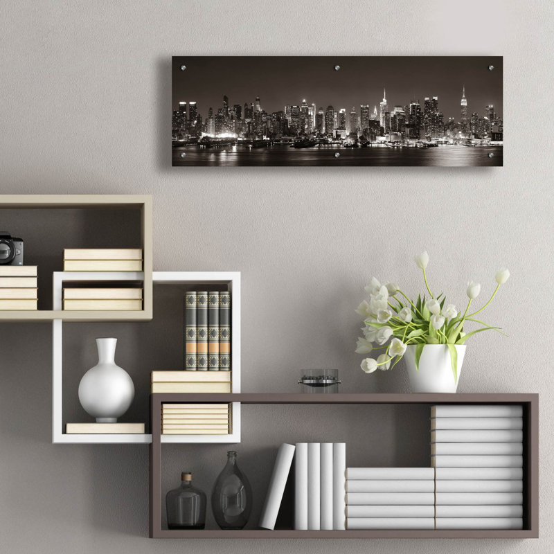 «Midtown Manhattan Skyline» par Epic Portfolio, art mural en verre acrylique, H 12 po x l 36 po
