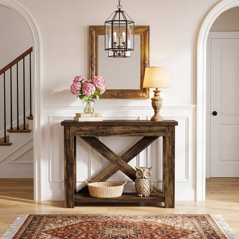 41.3" Entryway Console Table with Storage Shelf for Small Space