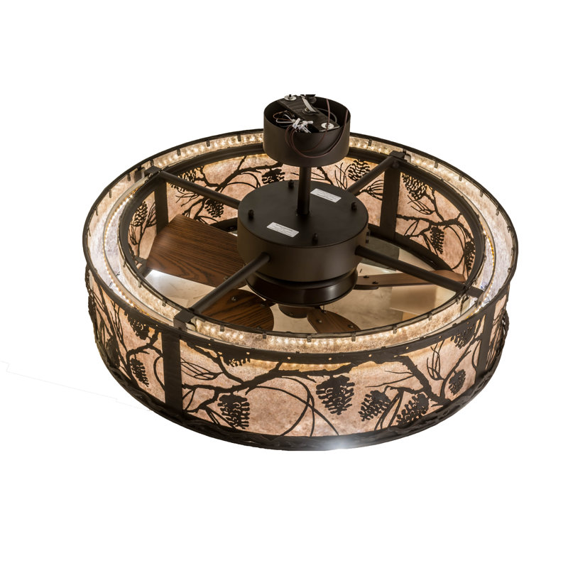 Rustic Lodge 8 - Light LED Chandelier