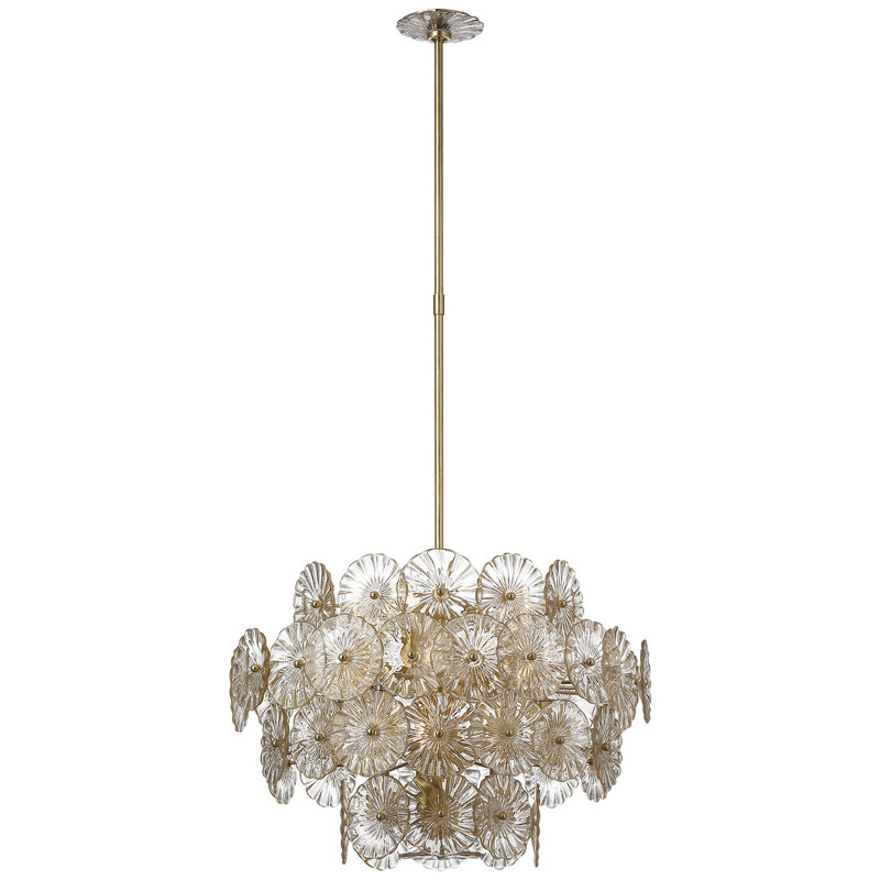Julie Neill Gianna 24" Chandelie, Gold, Hand-Rubbed Antique Brass