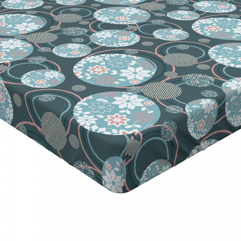 Microfiber Geometric Fitted Sheet, Full Fitted Sheet