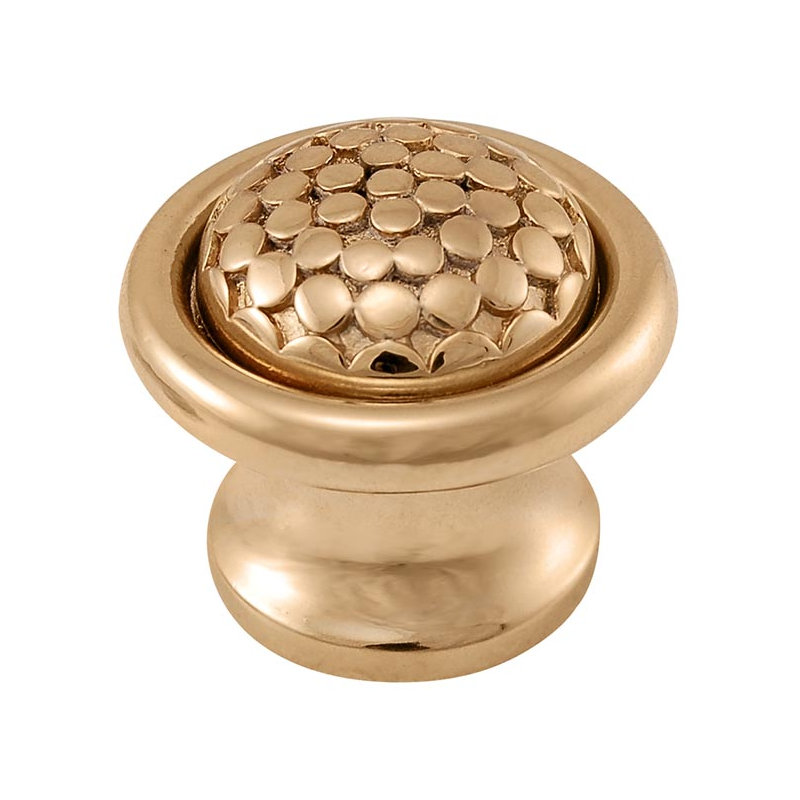 Tiziano Mushroom Knob, 1.25" H x 1.25" W x 1" D, Polished Gold