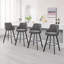 Tabouret de comptoir pivotant 26 po en lin avec dossier haut (ensemble de 4)-423412559-423412592-423412594