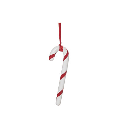  Ornement en forme de canne de Noël multicolore en résine 6,25 po