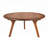 Sidney Solid Walnut Wood Round Coffee Table, Mid-Century Modern-21308740