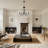 33-Inch Black Iron And Crystal Chandelier, 8-Light With Adjustable Chain