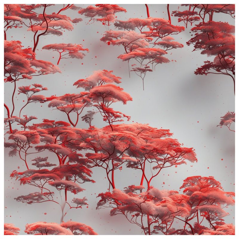 Rideaux de douche Red Canopy Trees, 70 po L x 93 po H