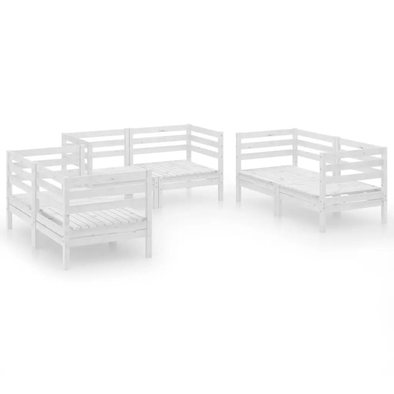 Archeveque 6 Pieces Sofa Seating Group, White