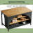 Farmhouse Kitchen Island: Storage Shelf & Bistro Bar Unit