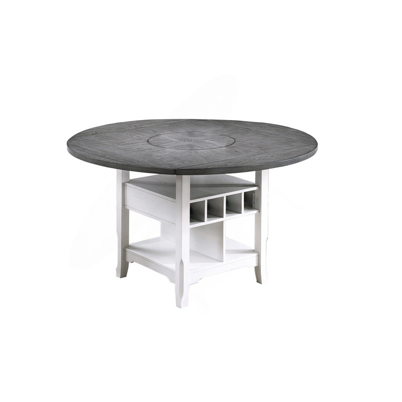 Table de salle à manger à hauteur de comptoir blanche / grise 1Pc, Blanc antique
