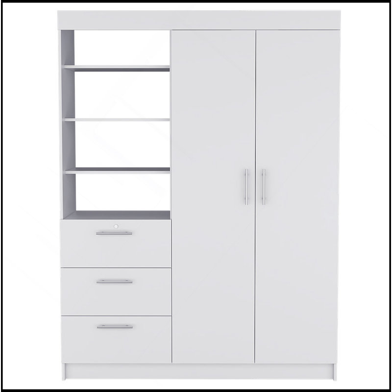 Armoire Rumanu, chambre à coucher, blanc, Blanc